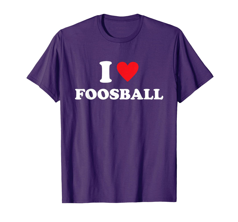 I Love Foosball Heart Funny Table Soccer T-Shirt - Unique Graphic Unisex