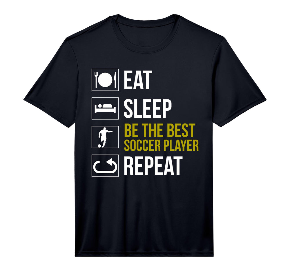 Eat Sleep Soccer Repeat Gift Soccer T-Shirt - Minimalist Print Men Women
