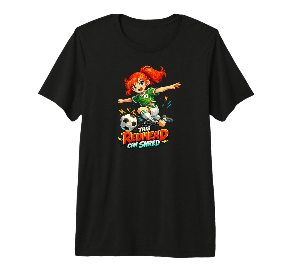 This Redhead Can Shred Manga Pride Soccer T-Shirt - Graphic Print Unisex