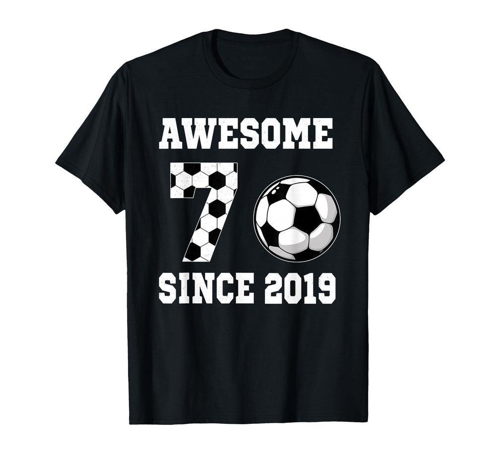 7 Years Old Birthday Soccer Awesome T-Shirt - Streetwear Style Unisex