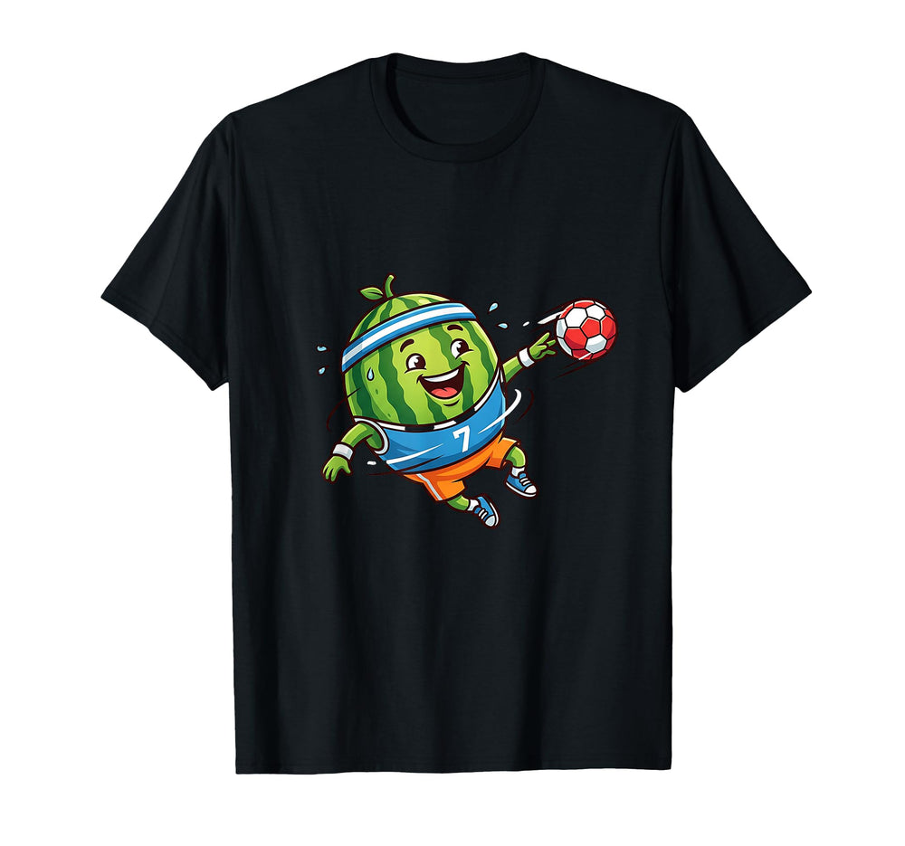 Watermelon Soccer Player Number 7 Sports T-Shirt - Minimalist Print Unisex