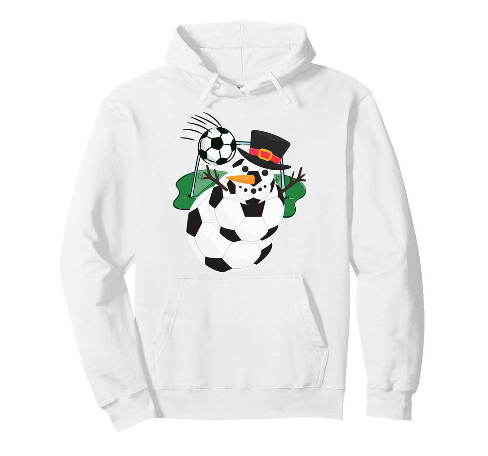 Soccer Balls Snowman Winter Sports Hoodie - Aesthetic Graphic Men Women