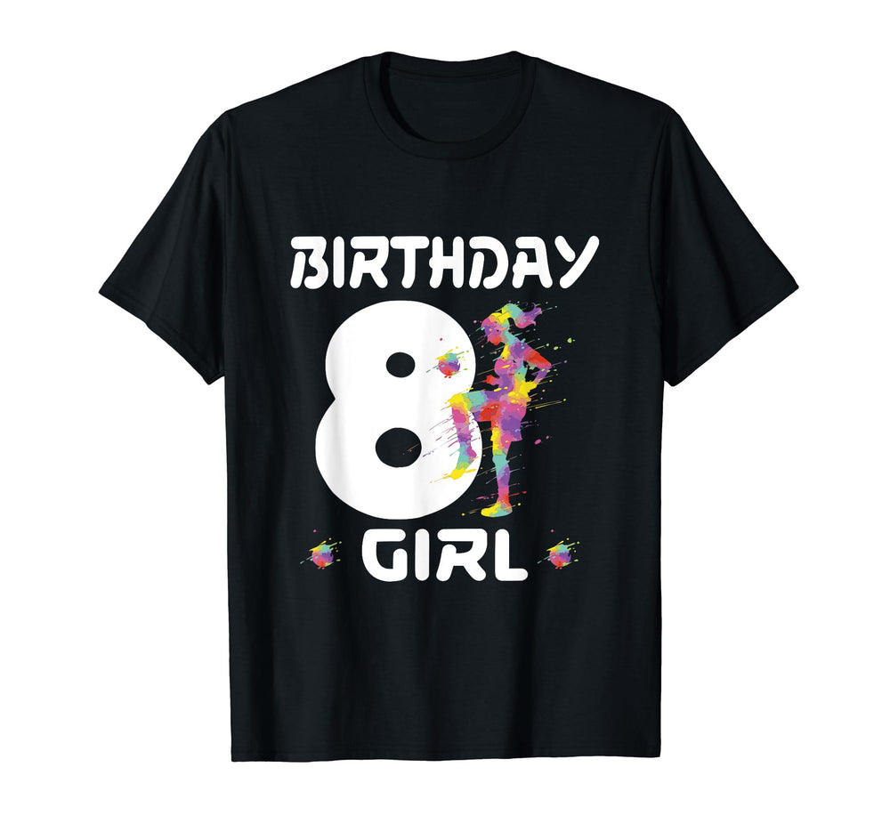 8Th Birthday Soccer Eight 8 Year Old T-Shirt - Custom Art Print Unisex