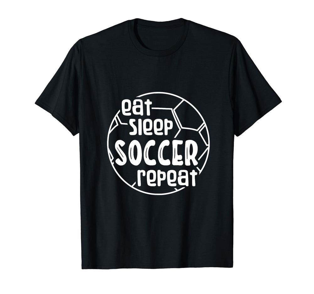 Eat Sleep Soccer Repeat T-Shirt - Trendy Graphic for Adults