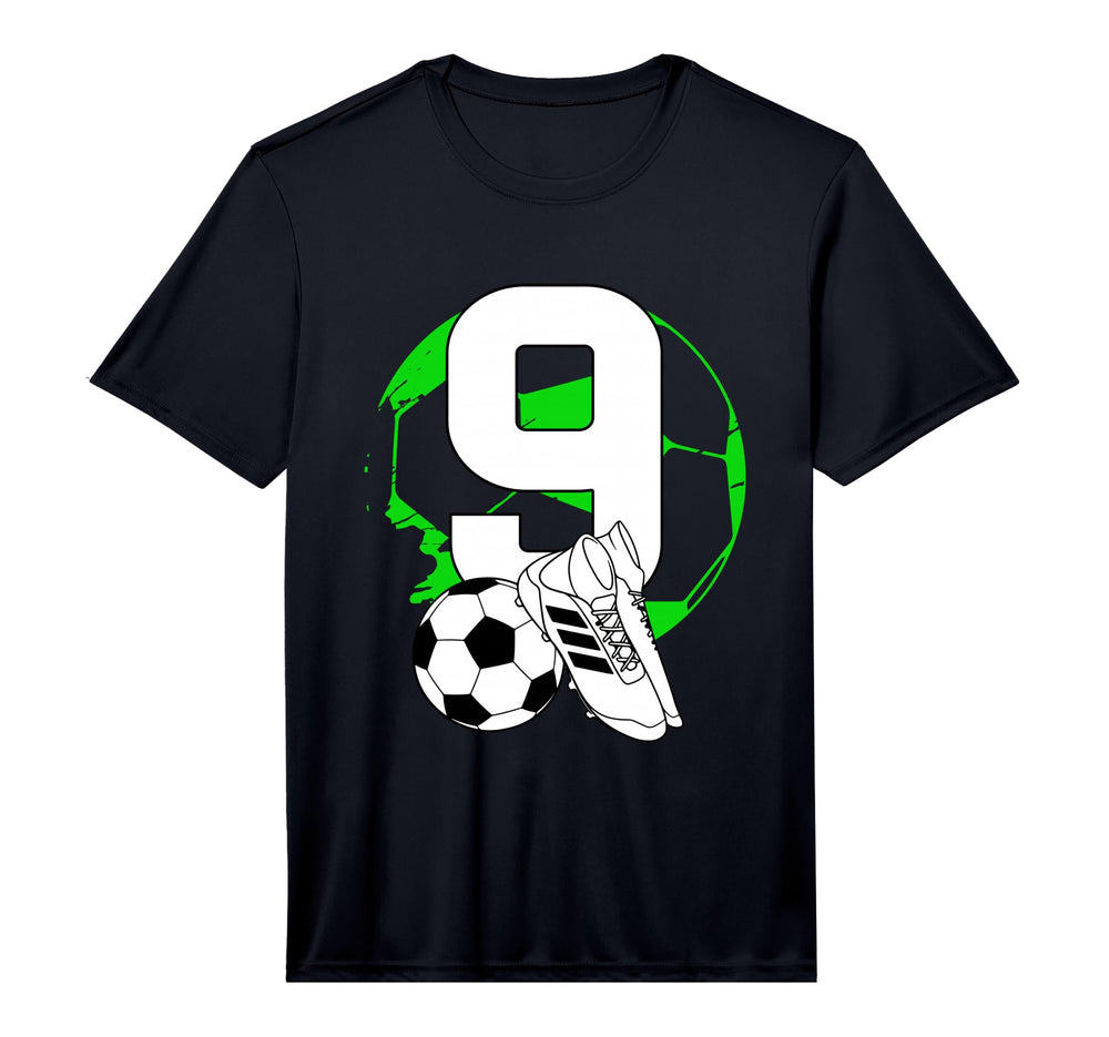 9Th Birthday Soccer Player Football 9 T-Shirt - Trendy Graphic Men Women