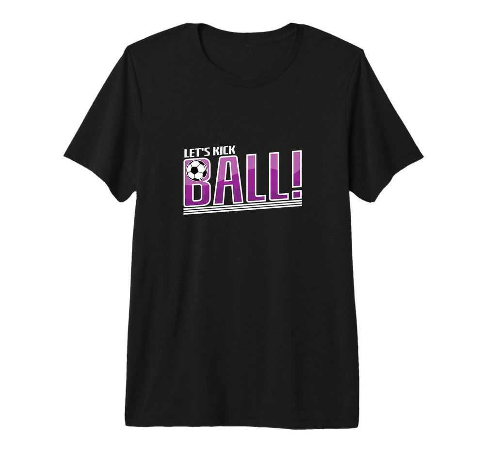 Soccer Let S Kick Ball Tri Blend T-Shirt - Aesthetic Graphic for Adults