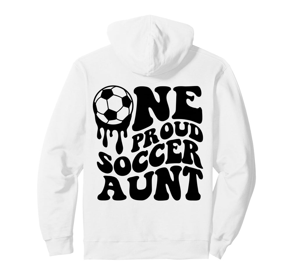 Proud Soccer Aunt Soccer Ball Drip Hoodie - Custom Art Print for Adults
