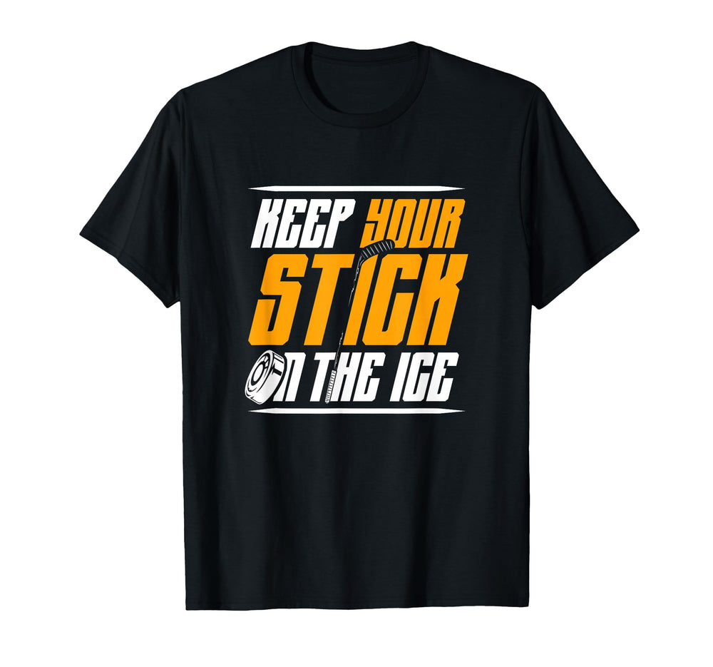 Keep Your Stick Ice Sport Goalie T-Shirt - Minimalist Print Men Women