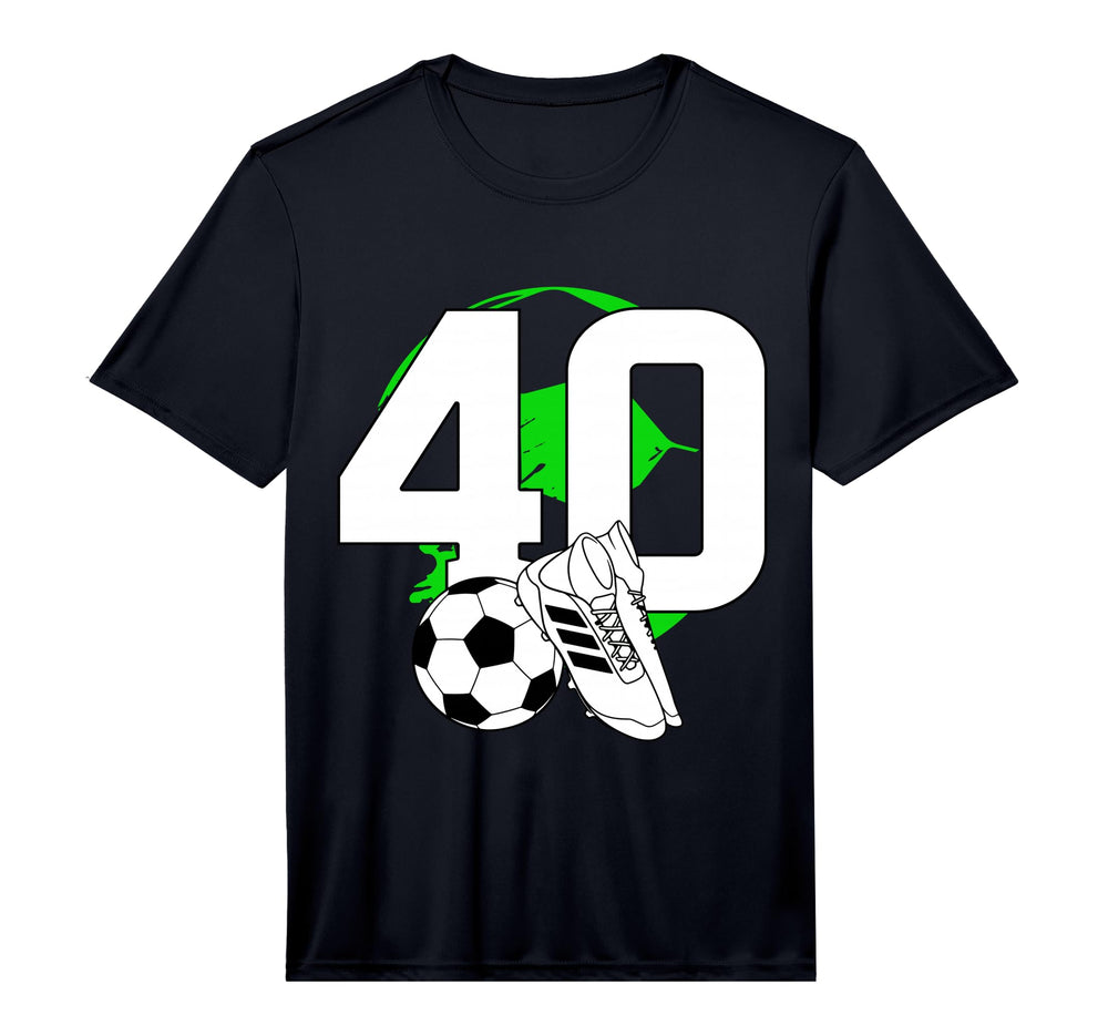 Mens 40Th Birthday Soccer Player Football T-Shirt - Novelty Apparel Unisex