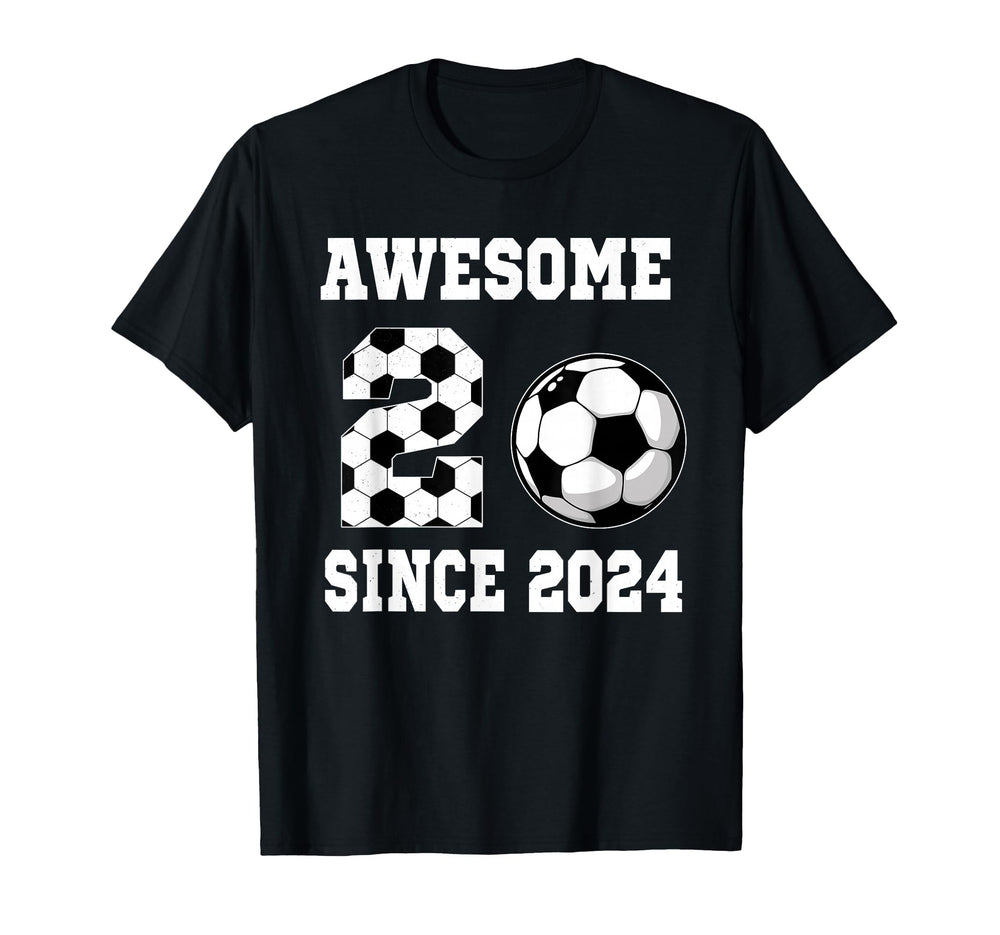 2 Years Old Birthday Soccer Awesome T-Shirt - Unique Graphic Men Women