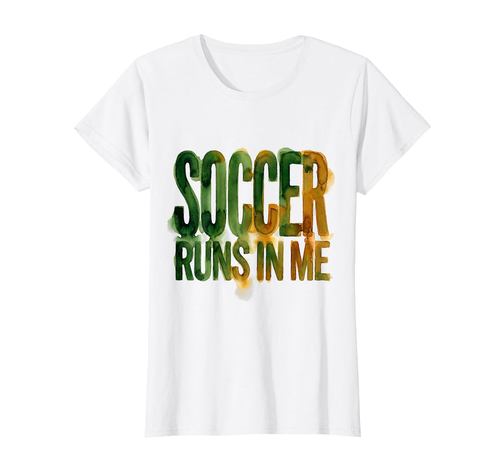 Soccer Runs Me Passionate Player T-Shirt - Graphic Print Unisex