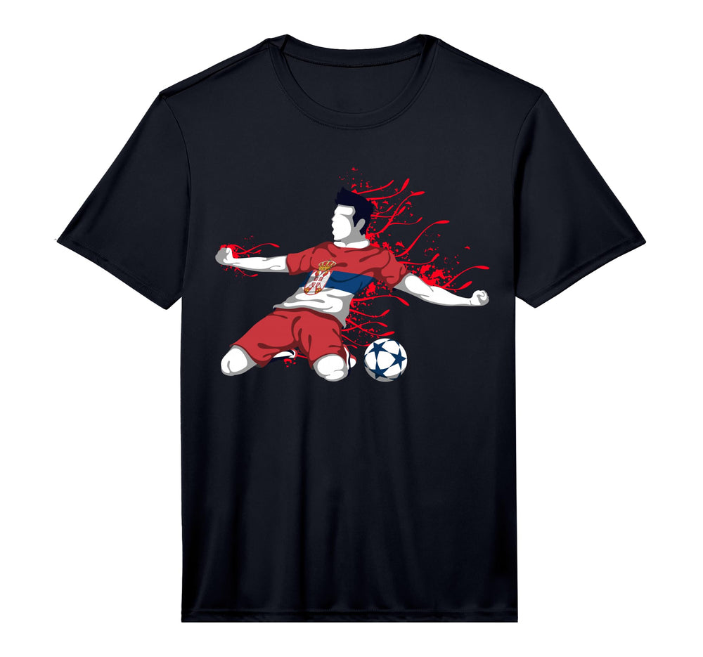Proud Serbia Soccer Fans Jersey T-Shirt - Fun Novelty Design Men Women