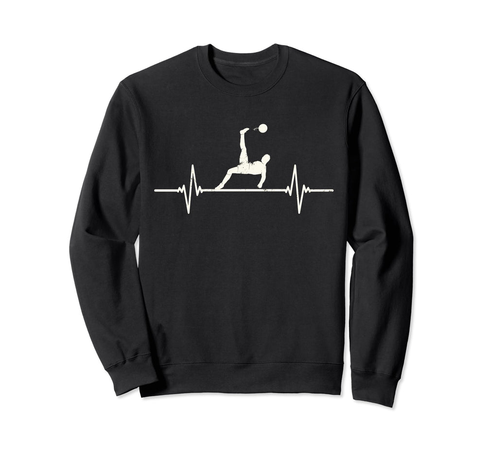 Soccer Player Heartbeat Goalie Sweatshirt - Streetwear Style for Adults