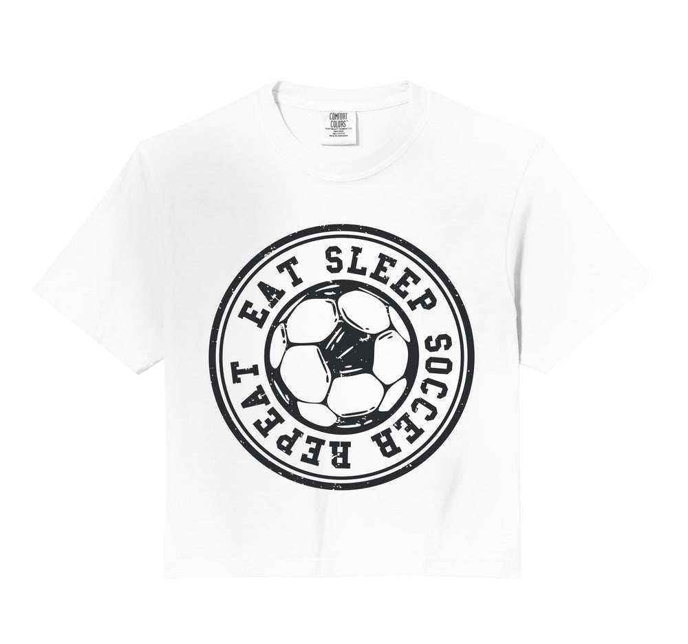 Eat Sleep Soccer Repeat Soccer Sweatshirt - Fun Novelty Design for Adults