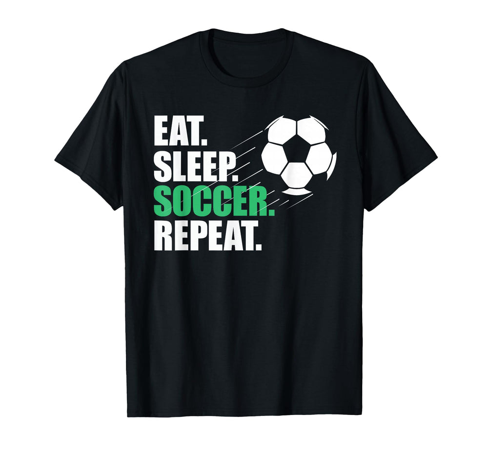 Eat Sleep Soccer Repeat Coaches T-Shirt - Streetwear Style for Adults