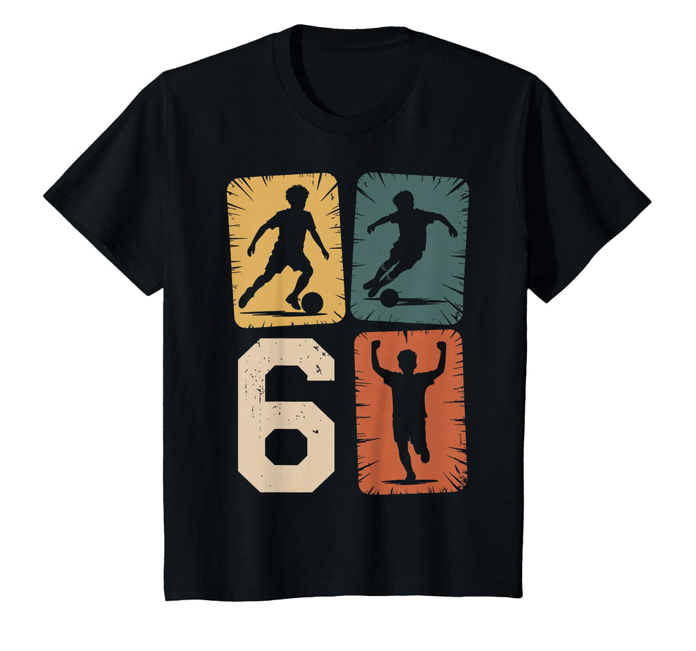 6Th Birthday 6 Soccer Player Soccer T-Shirt - Streetwear Style Men Women