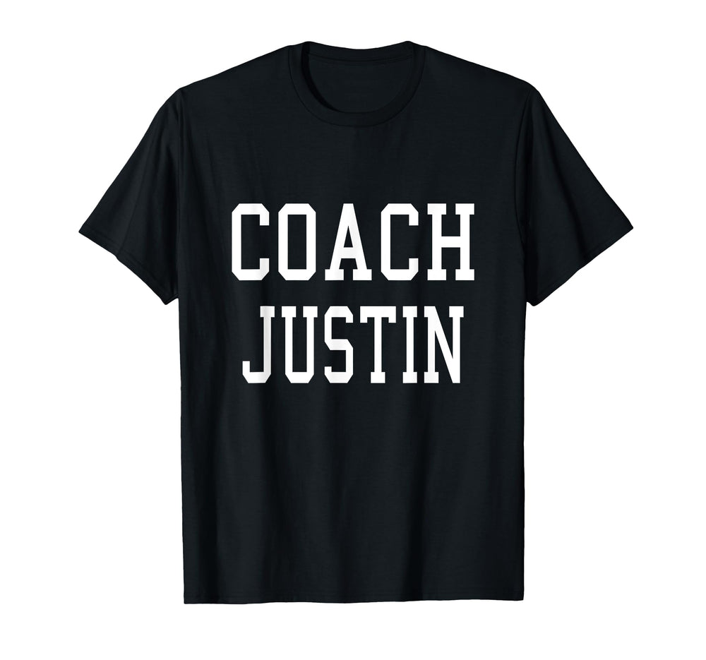 Coach Justin Custom Football Soccer T-Shirt - Aesthetic Graphic for Adults
