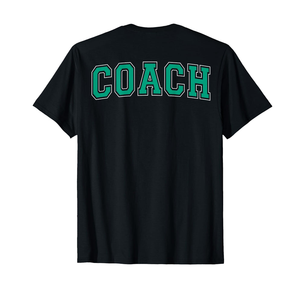 Coach Sports Trainer Arched Teal Varsity T-Shirt - Minimalist Print Unisex