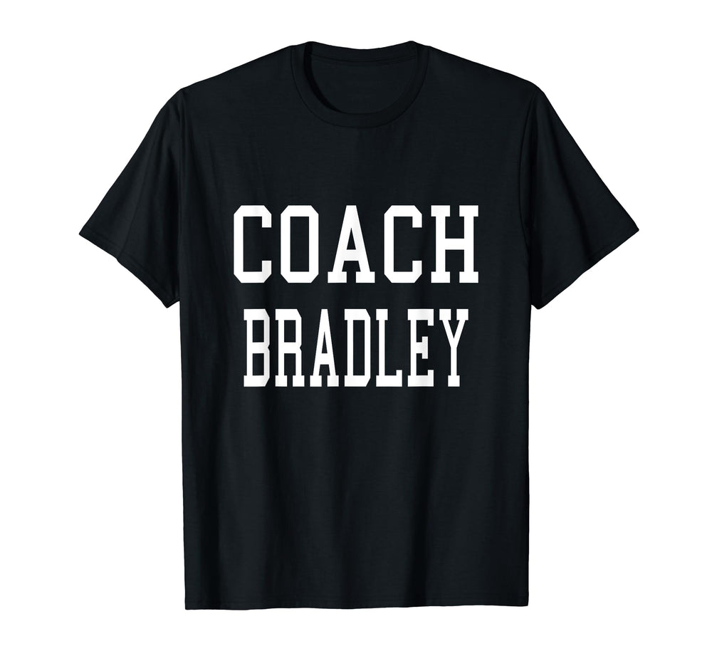 Coach Bradley Custom Football Soccer T-Shirt - Fun Novelty Design Unisex