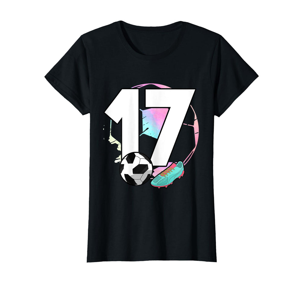 17Th Birthday Soccer Player Football 17 T-Shirt - Aesthetic Graphic Unisex