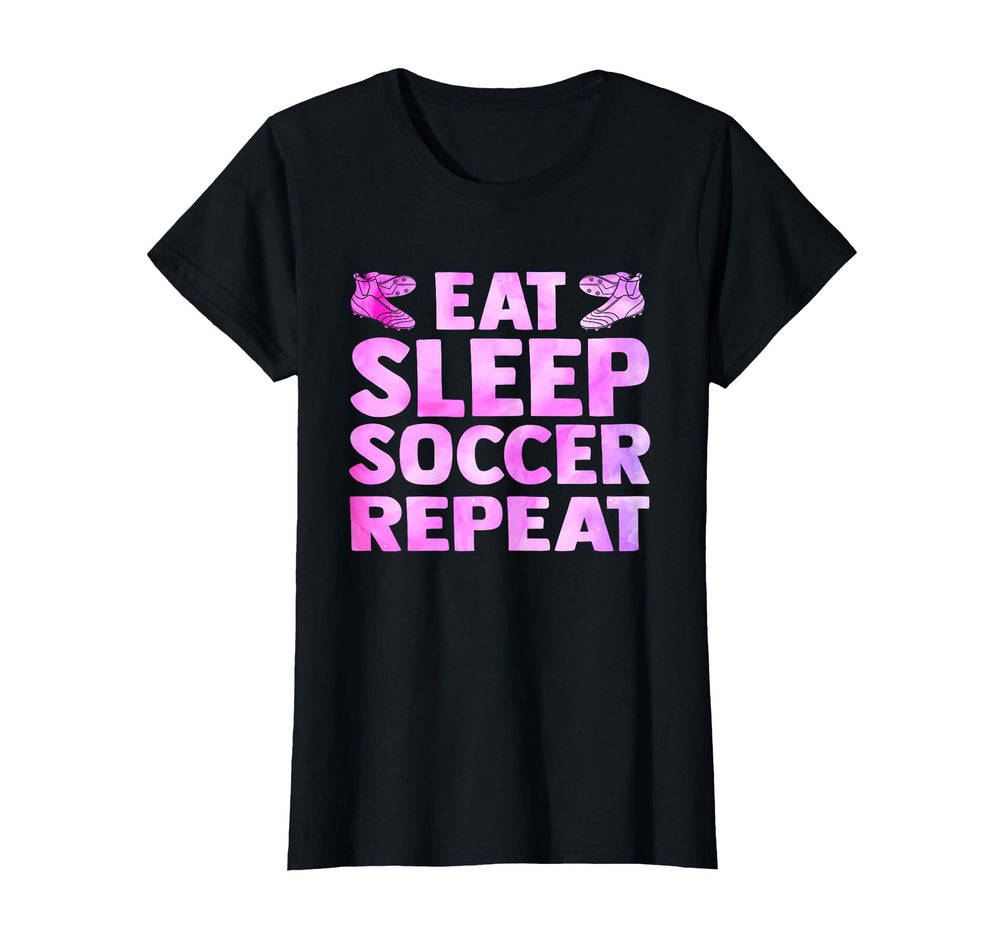 Eat Sleep Soccer Repeat Sport T-Shirt - Custom Art Print Unisex