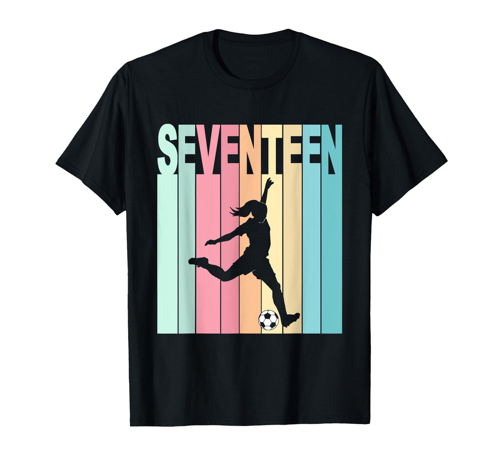 17Th Birthday Soccer Theme 17 Year Old T-Shirt - Graphic Print Men Women