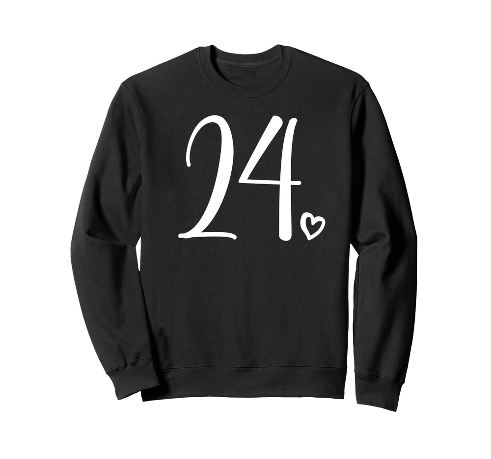 Number 24 Twenty Four 24 Years Old Sweatshirt - Aesthetic Graphic Unisex