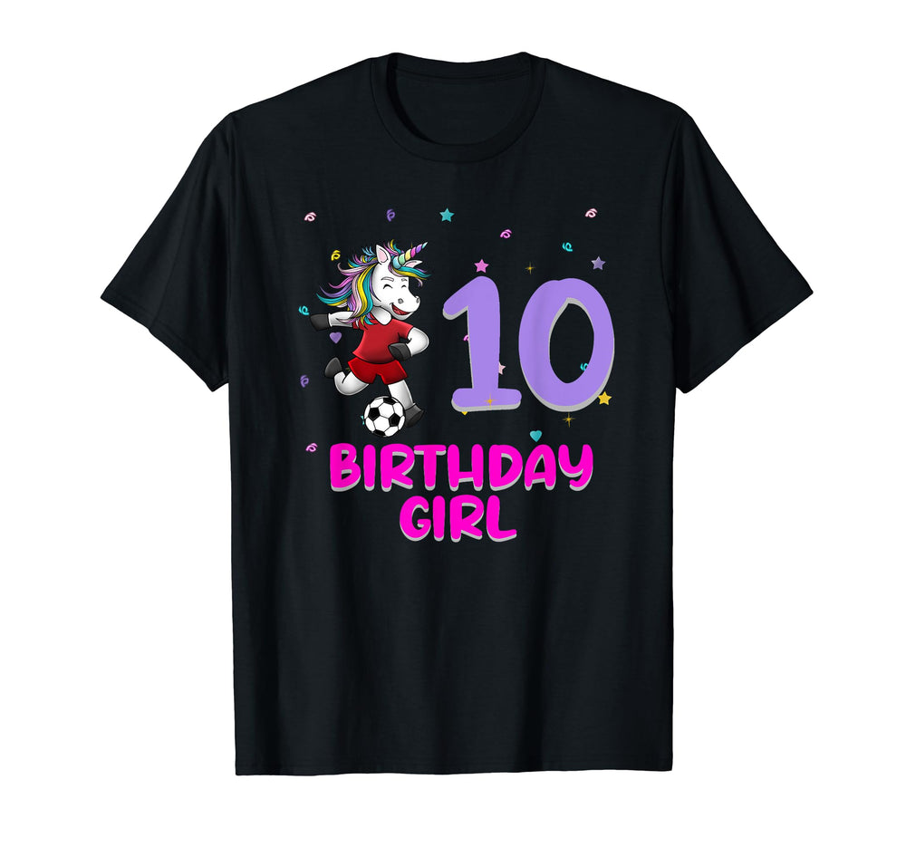 Unicorn Soccer 10Th Birthday T-Shirt - Casual Everyday Wear for Adults