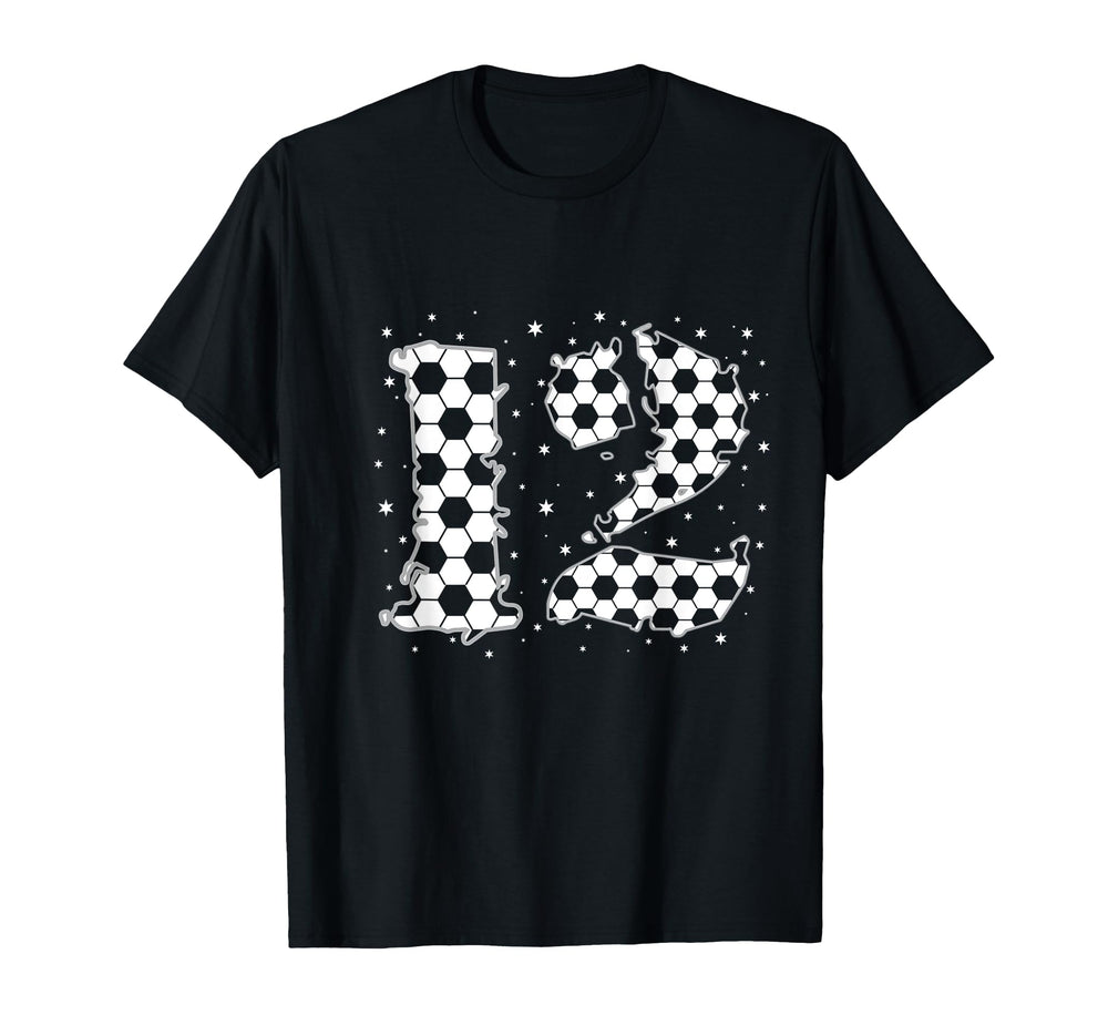 12 Year Old Soccer Birthday Twelfth T-Shirt - Aesthetic Graphic Men Women