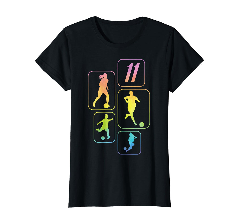 11Th Birthday Soccer Player Football 11 T-Shirt - Novelty Apparel Unisex