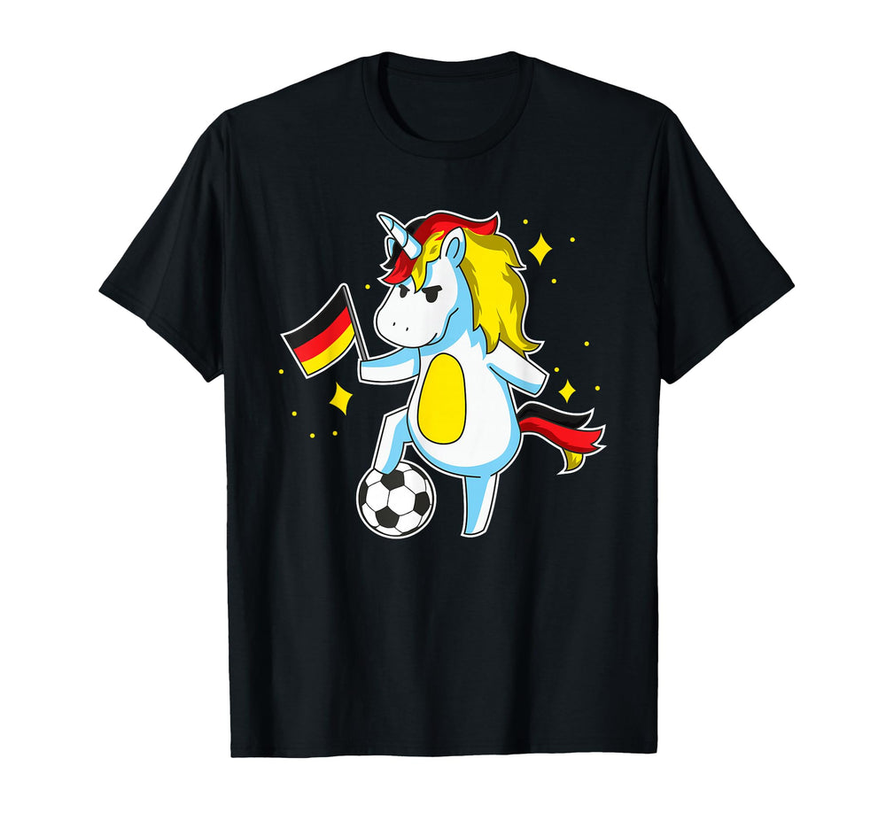 Soccer Unicorn German Jersey Germany T-Shirt - Custom Art Print Unisex