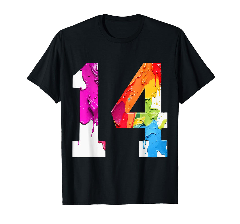 Number 14 Years Old 14Th Birthday T-Shirt - Novelty Apparel for Adults