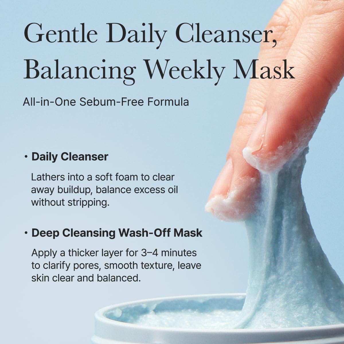 Arencia Fresh Blue Hyssop Rice Mochi Cleanser - Snipetell