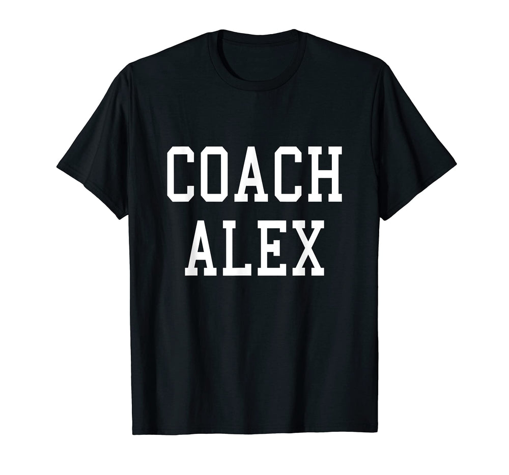 Coach Alex Custom Football Soccer T-Shirt - Unique Graphic for Adults
