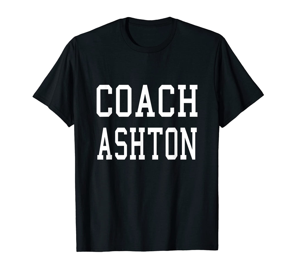 Coach Ashton Custom Football Soccer T-Shirt - Trendy Graphic Men Women