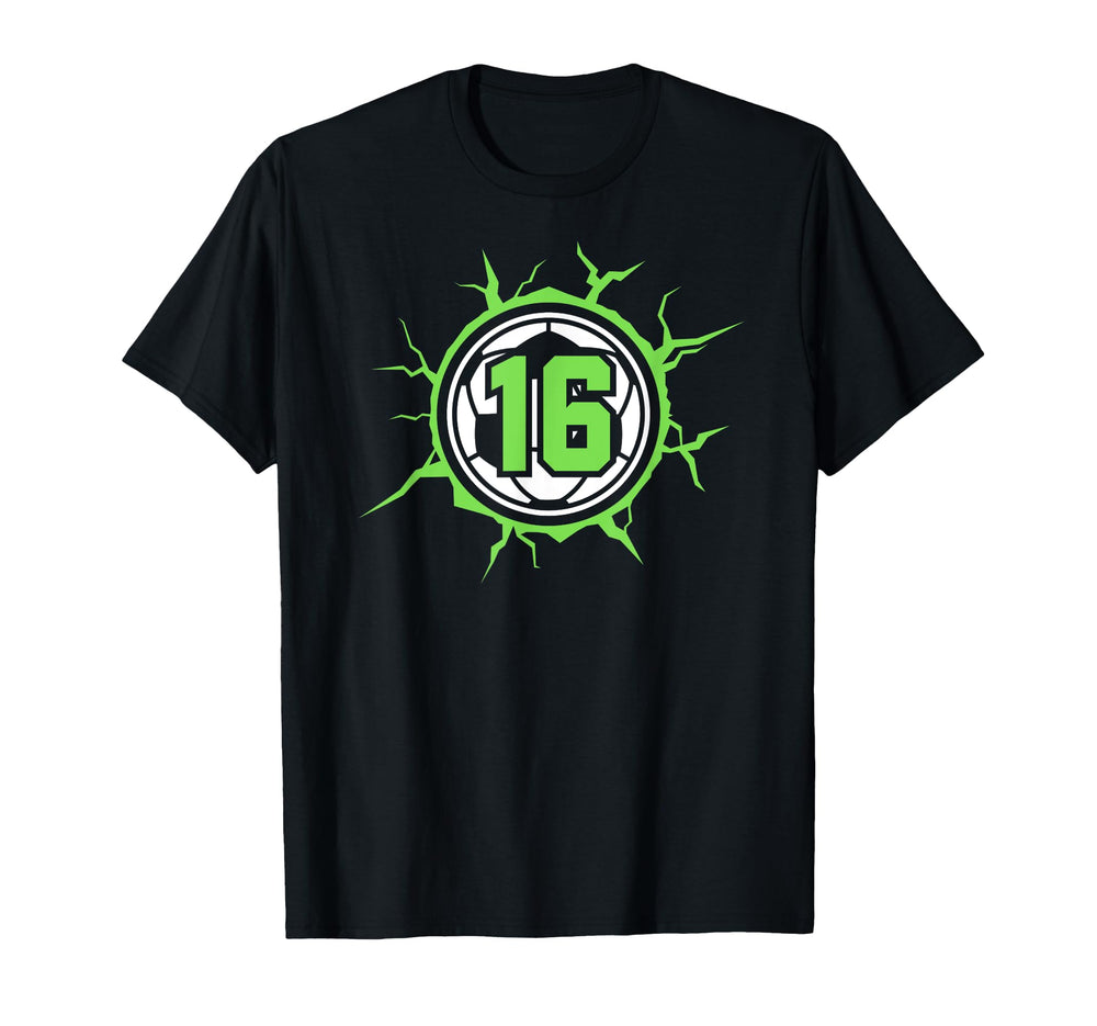 Soccer 16Th Birthday 16 Year Old T-Shirt - Fun Novelty Design Unisex
