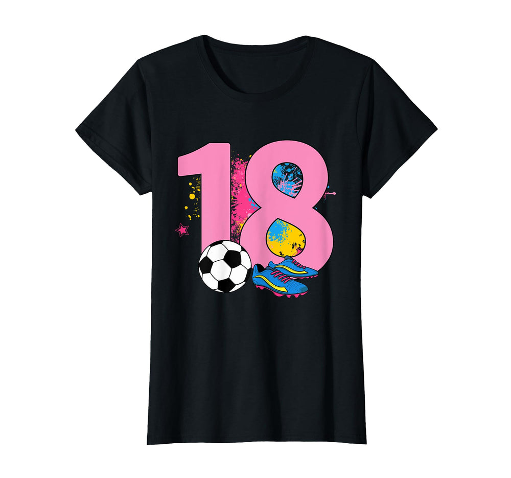 18Th Birthday Soccer Player Football T-Shirt - Aesthetic Graphic Men Women