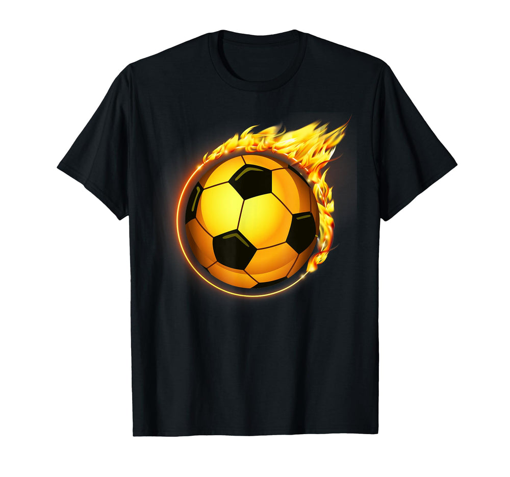 Black Gold Soccer Vibes Game Day Soccer T-Shirt - Unique Graphic Men Women