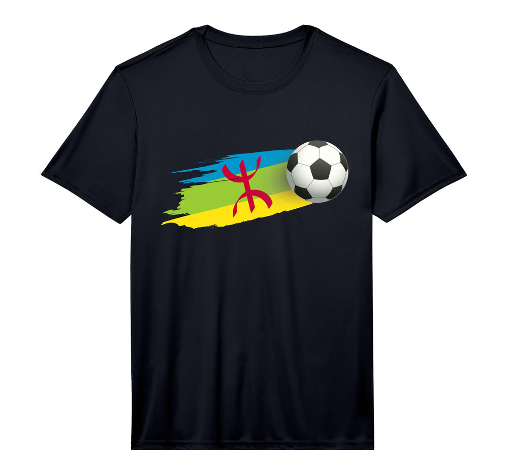 Amazigh Soccer Ball Amazigh Flag T-Shirt - Minimalist Print Men Women