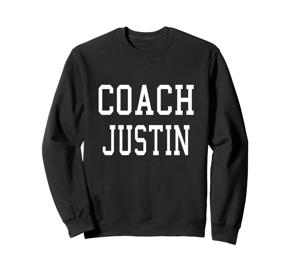 Coach Justin Custom Football Soccer Sweatshirt - Novelty Apparel Unisex