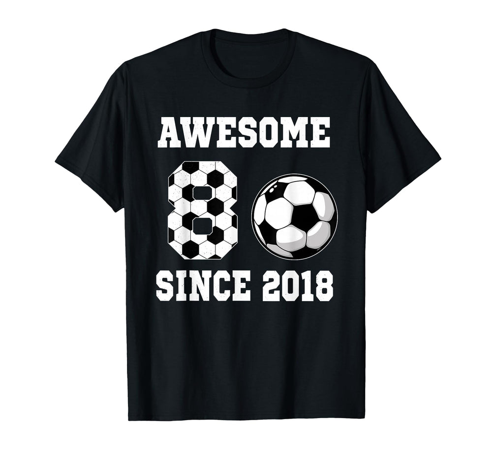 8 Years Old Birthday Soccer T-Shirt - Fun Novelty Design for Adults