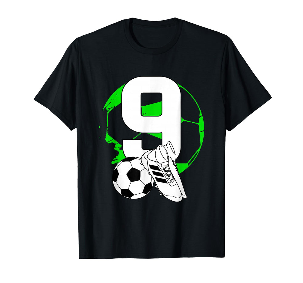 9Th Birthday Soccer Player Football T-Shirt - Casual Everyday Wear Unisex
