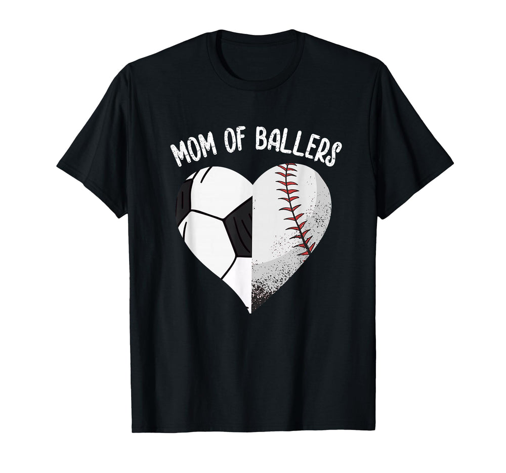 Mom Ballers Soccer Baseball Mama T-Shirt - Aesthetic Graphic Men Women