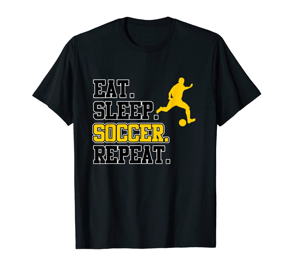 Eat Sleep Soccer Repeat Football Lover T-Shirt - Trendy Graphic for Adults