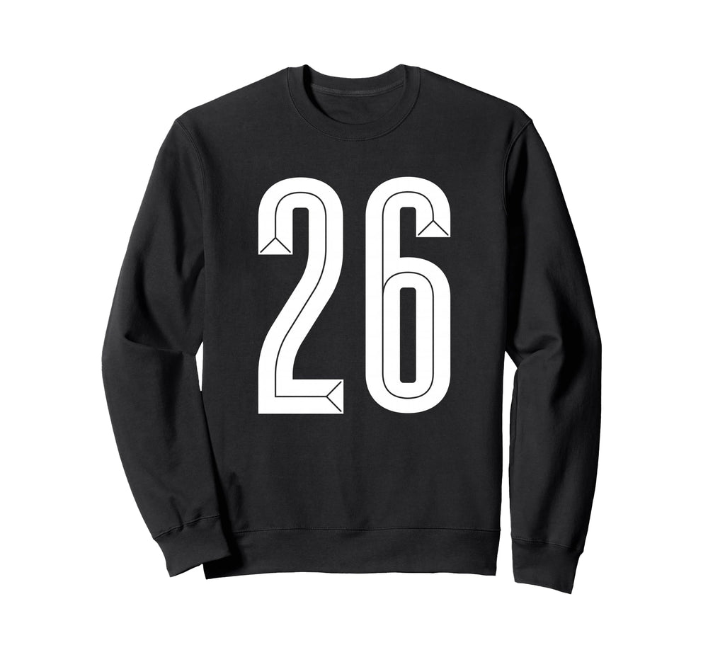 26 White Number 26 Sports Fan Soccer Sweatshirt - Streetwear Style Unisex