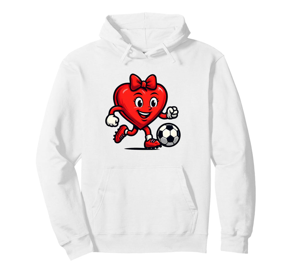 Soccer Valentines Day Heart Coquette Hoodie - Custom Art Print for Adults