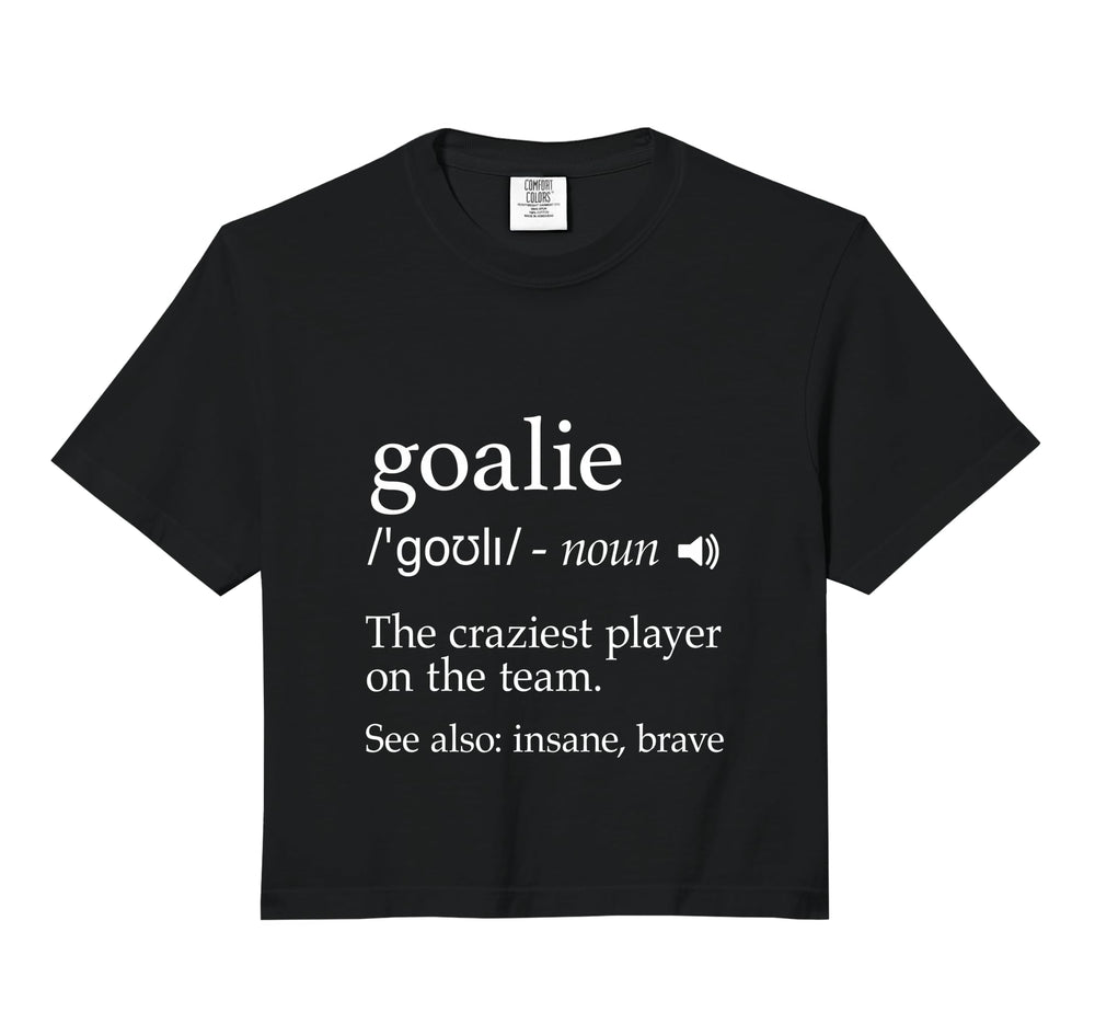 Goalie Definition Hockey Soccer Hoodie - Fun Novelty Design for Adults