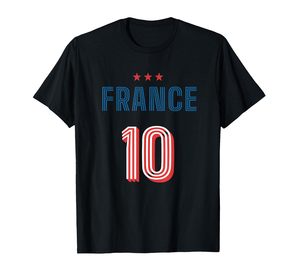 France Soccer 10 Football Game Fan T-Shirt - Custom Art Print for Adults