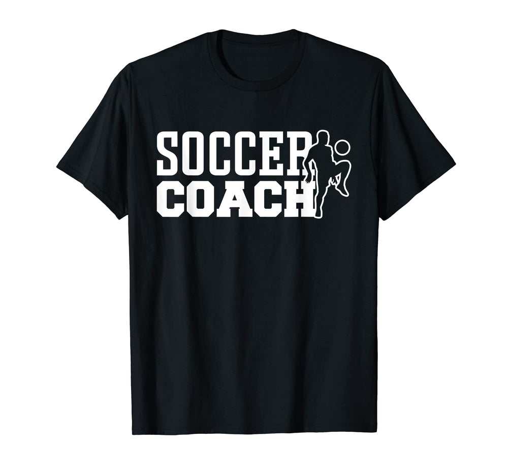 Silhouette Soccer Coach T-Shirt - Fun Novelty Design Unisex