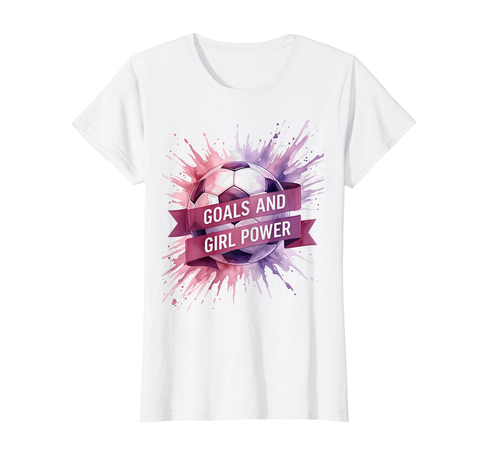 Goals And Power Soccer T-Shirt - Custom Art Print Unisex